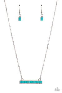 Paparazzi Barred Bohemian - Blue - Necklace & Earrings