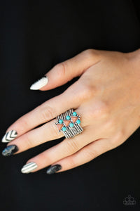 Paparazzi Point Me To Phoenix - Brown - Turquoise Stones - Ring - January 2019 Life of the Party Exclusive - $5 Jewelry With Ashley Swint