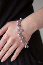 Load image into Gallery viewer, Paparazzi One Of A Kind-HEARTED - Purple - "Love" Heart Silver Bracelet - $5 Jewelry With Ashley Swint