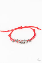 Load image into Gallery viewer, Paparazzi Without Skipping A BEAD - Red - Sliding Knot Bracelet - $5 Jewelry With Ashley Swint