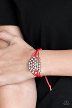 Load image into Gallery viewer, Paparazzi Without Skipping A BEAD - Red - Sliding Knot Bracelet - $5 Jewelry With Ashley Swint