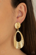 Load image into Gallery viewer, Paparazzi Printed Perfection - Gold - Clip On Earrings