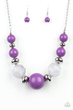 Load image into Gallery viewer, Paparazzi Daytime Drama - Purple Beads - Necklace and matching Earrings - $5 Jewelry With Ashley Swint