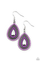 Load image into Gallery viewer, Paparazzi Beaded Bonanza - Purple - Earrings - $5 Jewelry with Ashley Swint