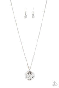 Paparazzi Breezy Palm Trees - White Rhinestone - "Sun", "Sand" and "Sea" Palm Tree Charm - Necklace - $5 Jewelry with Ashley Swint