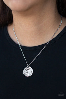 Paparazzi Breezy Palm Trees - White Rhinestone - 