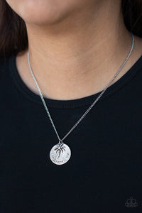 Paparazzi Breezy Palm Trees - White Rhinestone - "Sun", "Sand" and "Sea" Palm Tree Charm - Necklace - $5 Jewelry with Ashley Swint
