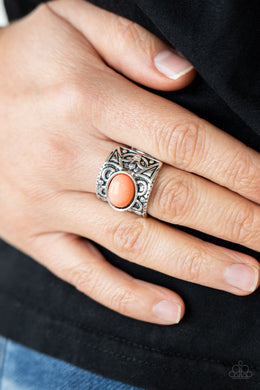 PRE-ORDER - Paparazzi Bubbly Bonanza - Orange Coral - Ring - $5 Jewelry with Ashley Swint