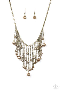 PRE-ORDER - Paparazzi Catwalk Champ - Brass - Necklace & Earrings - $5 Jewelry with Ashley Swint