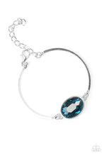 Load image into Gallery viewer, Paparazzi Definitely Dashing - Blue Gem - Silver Adjustable - Bracelet - $5 Jewelry with Ashley Swint