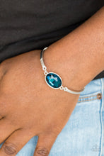 Load image into Gallery viewer, Paparazzi Definitely Dashing - Blue Gem - Silver Adjustable - Bracelet - $5 Jewelry with Ashley Swint