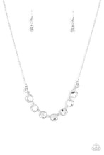 Load image into Gallery viewer, Paparazzi Deluxe Luxe - White Rhinestone - Silver Chain Necklace and matching Earrings - $5 Jewelry With Ashley Swint