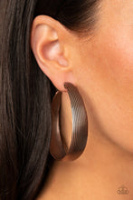 Load image into Gallery viewer, Paparazzi Desert Wanderings - Copper - Hoop Earrings - $5 Jewelry with Ashley Swint