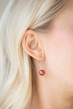 Load image into Gallery viewer, Paparazzi Fiercely Fancy - RED Beads - Double Linked Silver Chain Necklace &amp; Earrings - $5 Jewelry with Ashley Swint