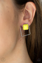 Load image into Gallery viewer, PRE-ORDER - Paparazzi FLAIR and Square - Yellow - Double Sided Earrings - $5 Jewelry with Ashley Swint