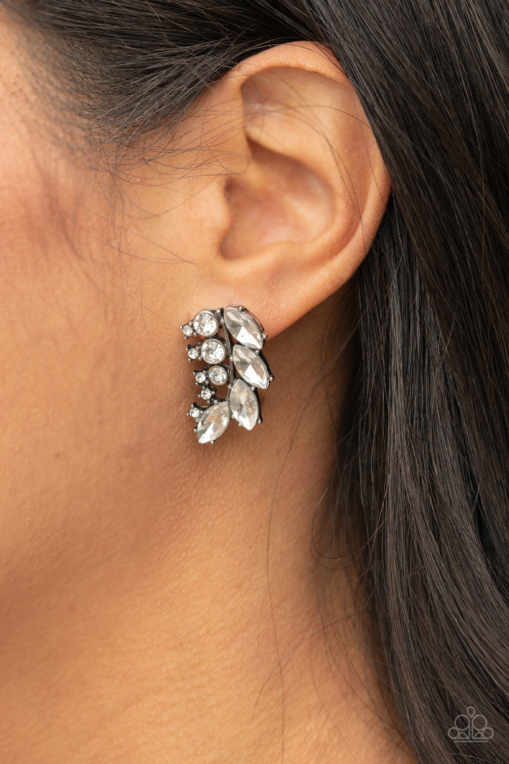 PRE-ORDER - Paparazzi Flawless Fronds - White - Earrings - $5 Jewelry with Ashley Swint