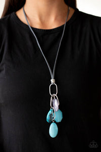 PRE-ORDER - Paparazzi Fundamentally Flirtatious - Blue - Necklace & Earrings - $5 Jewelry with Ashley Swint