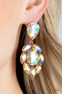 Paparazzi Galactic Go-Getter - Copper - Iridescent Earring