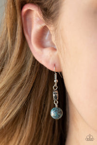 Paparazzi Gatherer Glamour - Blue - Necklace & Earrings - $5 Jewelry with Ashley Swint