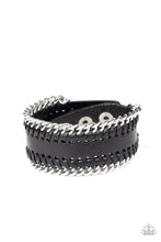 Load image into Gallery viewer, Paparazzi Got Grit? - Black - Silver Chains - Edgy Snap Bracelet - $5 Jewelry with Ashley Swint