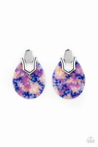 Paparazzi HAUTE Flash - Blue - Watercolor Teardrop Earrings - $5 Jewelry with Ashley Swint