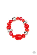 Load image into Gallery viewer, Paparazzi Ice Ice-Breaker - Red - Opaque, Polished, Pearly and Crystal Beads - Bracelet - $5 Jewelry with Ashley Swint