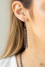 Load image into Gallery viewer, Paparazzi Industrial Confidence - Multi - Bold Gunmetal Pendant - Silver and Gunmetal Chains - Necklace &amp; Earrings - $5 Jewelry With Ashley Swint