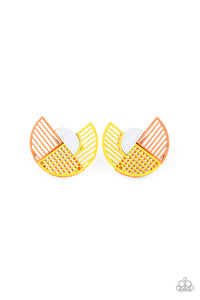 PRE-ORDER - Paparazzi It’s Just an Expression - Yellow - Earrings - $5 Jewelry with Ashley Swint