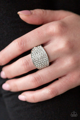 PRE-ORDER - Paparazzi Kaboom! - White - Ring - $5 Jewelry with Ashley Swint