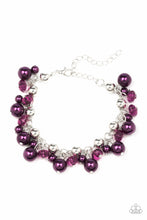 Load image into Gallery viewer, Paparazzi Kensington Kiss - Purple Pearls - Silver Chain - Bracelet - $5 Jewelry With Ashley Swint