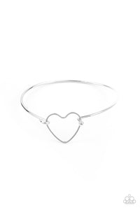 Paparazzi Make Yourself HEART - Silver - Bracelet - $5 Jewelry with Ashley Swint