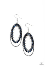 Load image into Gallery viewer, Paparazzi Marry Into Money - Blue Rhinestones - Earrings - $5 Jewelry With Ashley Swint