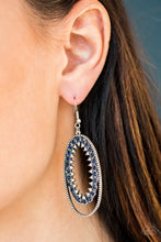 Load image into Gallery viewer, Paparazzi Marry Into Money - Blue Rhinestones - Earrings - $5 Jewelry With Ashley Swint