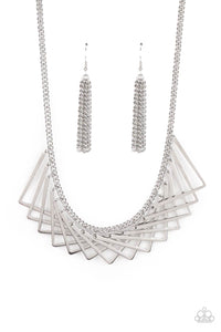PRE-ORDER - Paparazzi Metro Mirage - Silver - Necklace & Earrings - $5 Jewelry with Ashley Swint