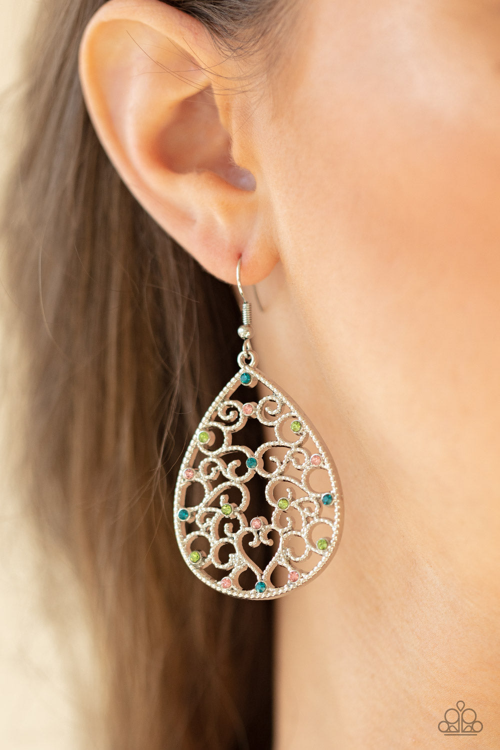 PRE-ORDER - Paparazzi Midnight Carriage - Multi - Earrings - $5 Jewelry with Ashley Swint