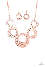 Load image into Gallery viewer, Paparazzi Mildly Metro - Copper - Hammered Circles - Necklace &amp; Earrings - $5 Jewelry with Ashley Swint