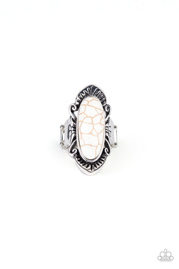Paparazzi Mineral-Monger - White Stone - Ring - $5 Jewelry with Ashley Swint