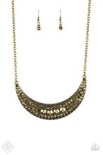 Load image into Gallery viewer, Paparazzi Moon Child Magic - Brass - Necklace - Trend Blend / Fashion Fix Exclusive - August 2020 - $5 Jewelry with Ashley Swint