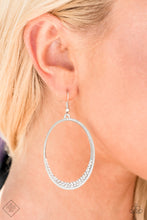 Load image into Gallery viewer, Paparazzi Must Love Sparkle - White Rhinestones - Silver Earrings - Fashion Fix Trend Blend Exclusive August 2019 - $5 Jewelry With Ashley Swint