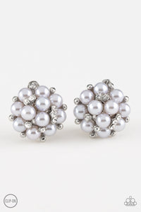 Paparazzi Par Pearl - Silver Pearls - Clip on - Earrings - $5 Jewelry with Ashley Swint
