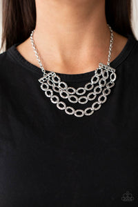PRE-ORDER - Paparazzi Repeat After Me - Silver - Necklace & Earrings - $5 Jewelry with Ashley Swint