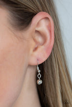 Load image into Gallery viewer, Paparazzi Ring Leader Radiance - Silver - Bold Silver Beads and Hammered Rings Necklace and matching Earrings - $5 Jewelry With Ashley Swint