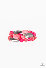 Load image into Gallery viewer, Paparazzi Rockin Rock Candy - Pink Beads - Stretchy Band Bracelet - $5 Jewelry with Ashley Swint