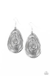 Paparazzi Rural Ripples - Silver - Earrings - $5 Jewelry with Ashley Swint