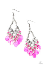 Load image into Gallery viewer, Paparazzi Shore Bait - PINK - Shell Like Discs - Ornate Silver - Earrings - $5 Jewelry with Ashley Swint