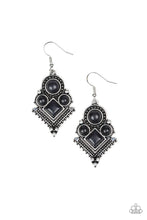 Load image into Gallery viewer, Paparazzi So Sonoran - Black Stones - Silver Earrings - $5 Jewelry With Ashley Swint