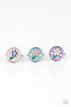 Load image into Gallery viewer, Paparazzi Starlet Shimmer Rings - 10 - Round Painted Flowers - $5 Jewelry With Ashley Swint