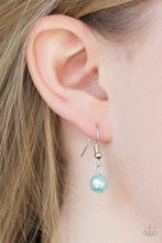 Load image into Gallery viewer, Paparazzi The New Girl In Town - Blue Pearly Beads - Silver Chains Necklace and matching Earrings - $5 Jewelry With Ashley Swint
