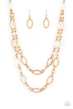 Load image into Gallery viewer, PRE-ORDER - Paparazzi The OVAL-achiever - Gold - Necklace &amp; Earrings - $5 Jewelry with Ashley Swint