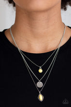 Load image into Gallery viewer, Paparazzi Tide Drifter - Yellow Beads - Triple layered Necklace and matching Earrings - $5 Jewelry With Ashley Swint